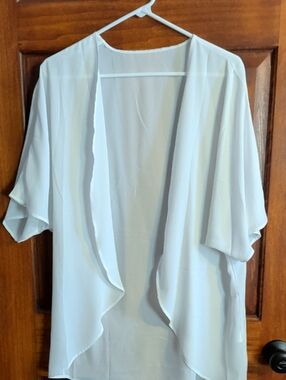 Lightweight Sheer Cardigan - White